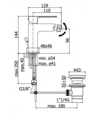 PAFFONI - MISCELATORE BIDET - ELLE