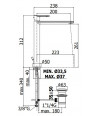 PAFFONI - MISCLEATORE LAVABO PROLUNGATO CUBO - ELLE