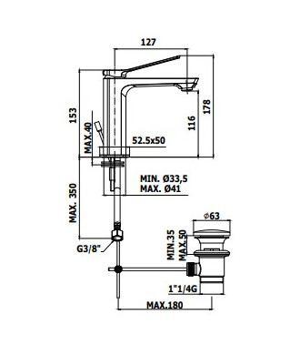 TILT - MISCELATORE LAVABO - PAFFONI