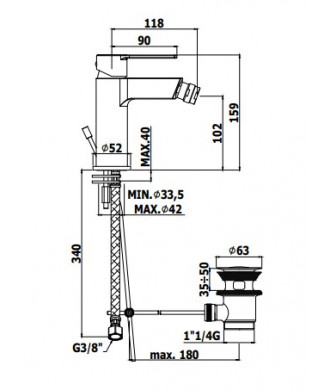 WEST - MISCELATORE BIDET - PAFFONI