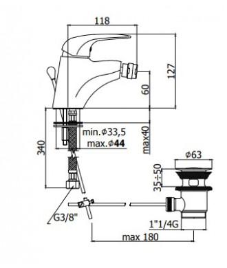 DUEMILA - MISCELATORE BIDET -PAFFONI