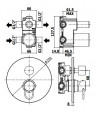 JOKER - MISCELATORE INCASSO DOCCIA 2 USCITE + 1 - PAFFONI