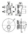 JOKER - MISCELATORE INCASSO DOCCIA 3 USCITE + 3 - PAFFONI