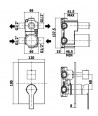 RED - MISCELATORE INCASSO DOCCIA 2 USCITE + 1 - PAFFONI