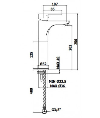 RED - MISCELATORE LAVABO CON PROLUNGA - PAFFONI