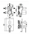 RINGO - MISCELATORE INCASSO DOCCIA 3 USCITE + 1 - PAFFONI