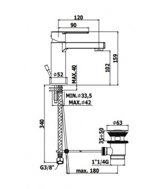 RINGO - MISCELATORE LAVABO ENERGY SAVING - PAFFONI