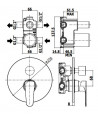 SLY - MISCELATORE INCASSO DOCCIA 2 USCITE + 1 - PAFFONI