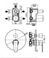 SLY - MISCELATORE INCASSO DOCCIA 3 USCITE + 3 - PAFFONI