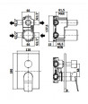 TILT - MISCELATORE INCASSO DOCCIA 2 USCITE + 1 -PAFFONI