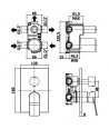 TILT - MISCELATORE INCASSO DOCCIA 3 USCITE + 3 - PAFFONI