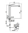 TILT - MISCELATORE LAVABO PROLUNGATO - PAFFONI