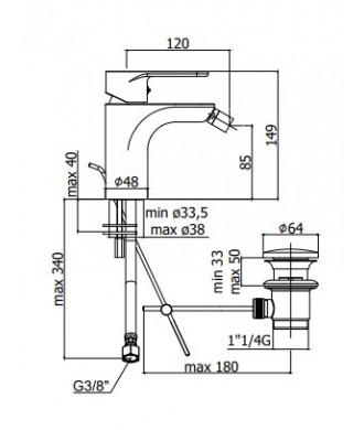 GREEN - MISCELATORE BIDET - PAFFONI