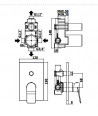 TILT - MISCELATORE INCASSO DOCCIA 2 USCITE - PAFFONI