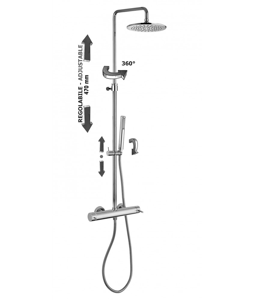 NEW MINI MASTER - COLONNA DOCCIA CON MISCELATORE