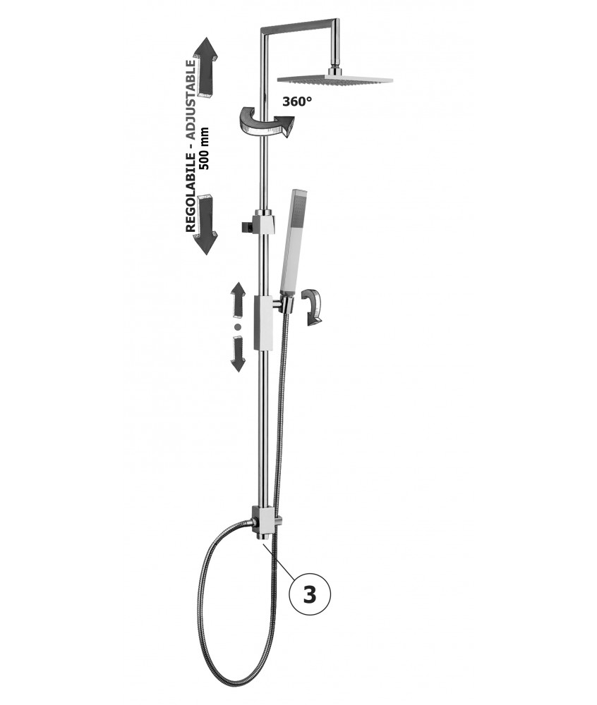 MASTER PLUS - COLONNA DOCCIA CON MISCELATORE