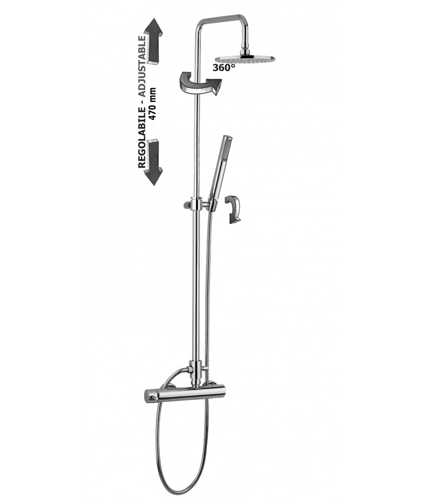 EASY PLUS - COLONNA DOCCIA CON e SENZA MISCELATORE