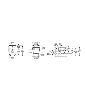 Coppia Vaso Rimless a Vortice e Bidet Sospesi "Ona" ROCA