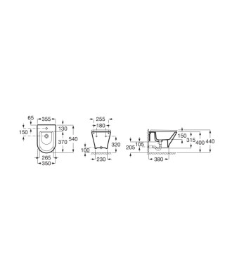 Coppia Vaso Rimless e Bidet Sospesi "The Gap" ROCA