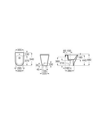 Coppia Vaso Rimless e Bidet Comfort a Pavimento "The Gap" ROCA