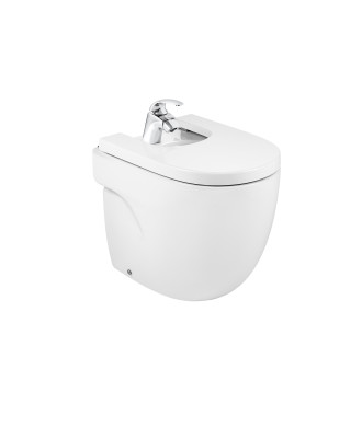 Coppia Vaso Rimless e Bidet a Pavimento "Meridian" ROCA