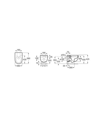 Vaso Rimless Sospeso "Meridian" ROCA