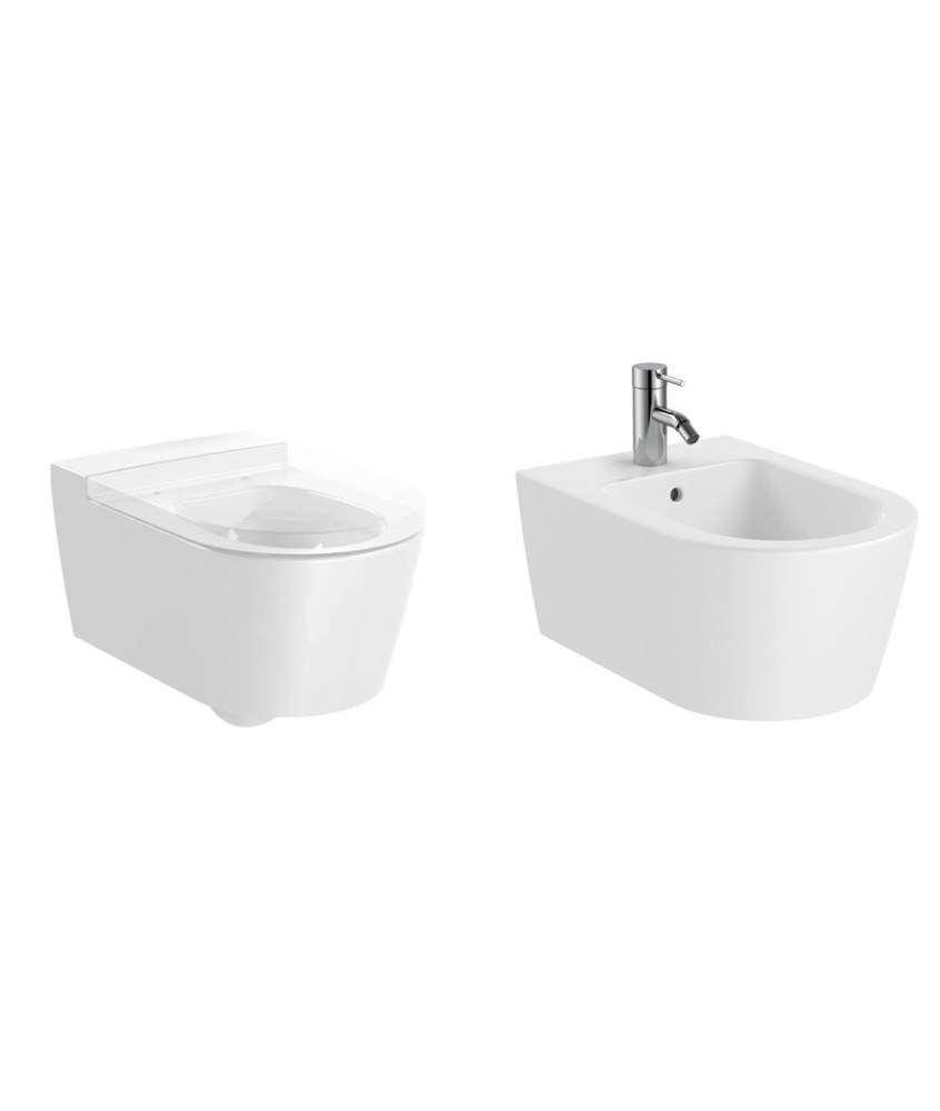 Vaso+Bidet Sospesi Round "Inspira" ROCA