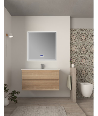 Mobile Lavabo Sospeso e Specchio "Nettuno"