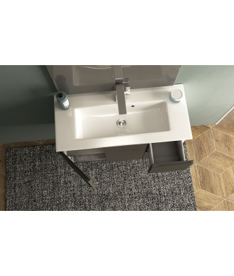 Mobile Lavabo Sospeso e Specchio "Gemma"