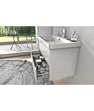 Mobile Lavabo Sospeso e Specchio "Siro"