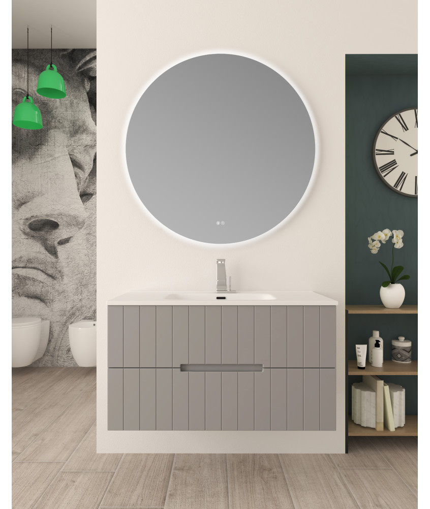 Mobile Lavabo Sospeso e Specchio "Loft"