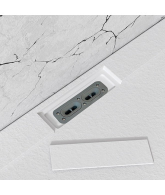 Piatto doccia rettangolare in marmo-resina "Mara"