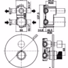PAFFONI - MISCELATORE INCASSO DOCCIA 2 USCITE + 1 - JO