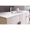 particolare lavabo mobile sospeso a due ante e due cassetti silvia in rovere burges