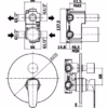 SLY - MISCELATORE INCASSO DOCCIA 2 USCITE + 1 - PAFFONI