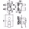 TILT - MISCELATORE INCASSO DOCCIA 2 USCITE + 1 -PAFFONI