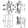 TILT - MISCELATORE INCASSO DOCCIA 3 USCITE + 3 - PAFFONI