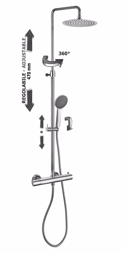 NEW MINI BIRILLO - COLONNA DOCCIA CON MISCELATORE