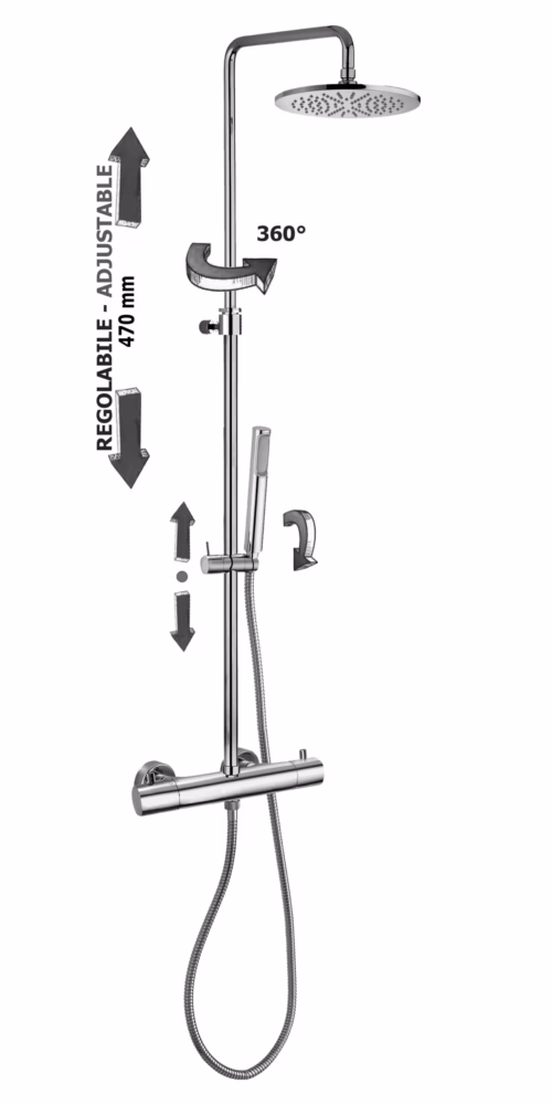 MINI BIRILLO - COLONNA DOCCIA CON MISCELATORE