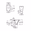 dimensioni vaso rimless a pavimento roca the gap round comfort