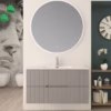 mobile-bagno-sospeso-loft-100-grigio-nuvola Mobile bagno Loft design moderno grigio nuvola con lavabo integrato