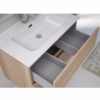 dettagli lavabo integrato e cassettone mobile bagno sospeso Nettuno da 74 cm