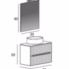 mobile bagno 60 cm Catinus sospeso con lavabo ceramica e specchio reversibile