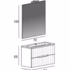 dimensioni-mobile-bagno-loft-74-cm mobile bagno 74 cm Loft sospeso con lavabo in ceramica e specchio reversibile