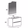 dimensioni mobile bagno sospeso Elsa da 60 cm