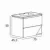 dimensioni-mobile-bagno-sospeso-karine-70-cm dimensioni mobile bagno sospeso con lavabo integrato karine 70 cm