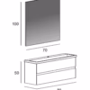 dimensioni mobile bagno sospeso siro a due cassettoni con lavabo integrato 80 cm