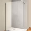 parete fissa in cristallo 8 mm fissata a muro su un lato flavia wall