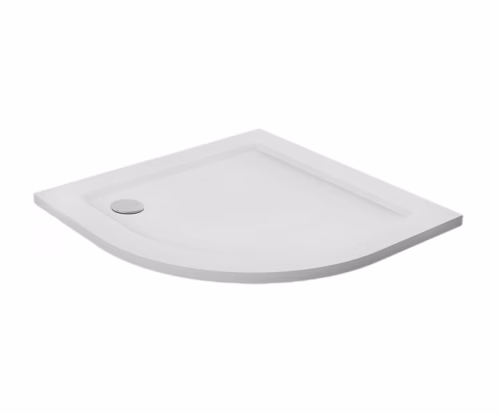 piatto doccia semicircolare vetroresina Semidio slim bianco