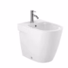 bidet rotondo a pavimento roca ona bianco lucido